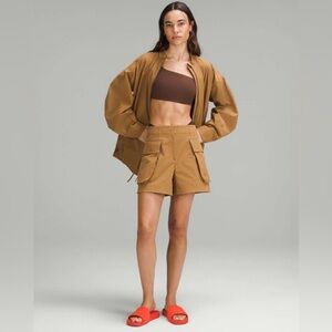 Lululemon Relaxed-Fit Super-High-Rise Cargo Short 4" in Bold Beige